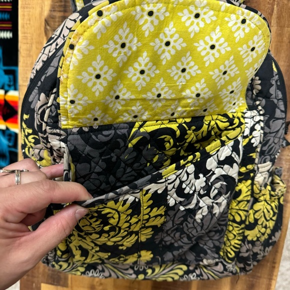 Vera Bradley Yellow & Black Backpack - Picture 3 of 11